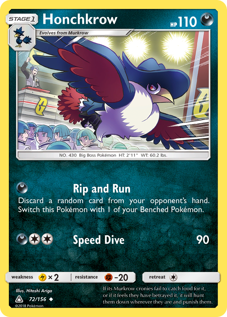 Honchkrow (72/156) [Sun & Moon: Ultra Prism] | I Want That Stuff Brandon