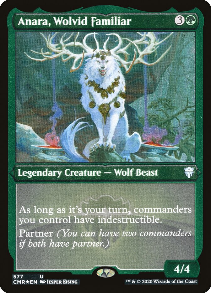 Anara, Wolvid Familiar (Etched) [Commander Legends] | I Want That Stuff Brandon