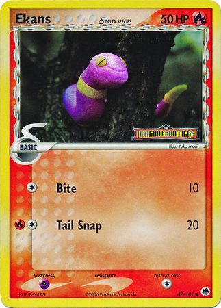 Ekans (47/101) (Delta Species) (Stamped) [EX: Dragon Frontiers] | I Want That Stuff Brandon