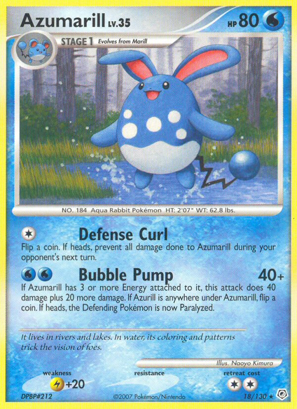 Azumarill (18/130) [Diamond & Pearl: Base Set] | I Want That Stuff Brandon