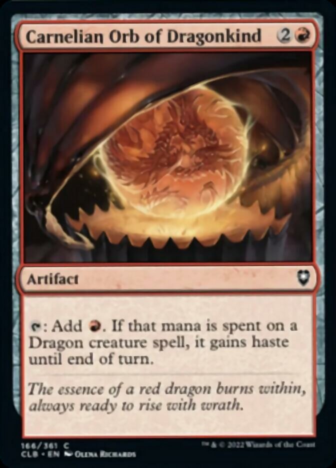 Carnelian Orb of Dragonkind [Commander Legends: Battle for Baldur's Gate] | I Want That Stuff Brandon