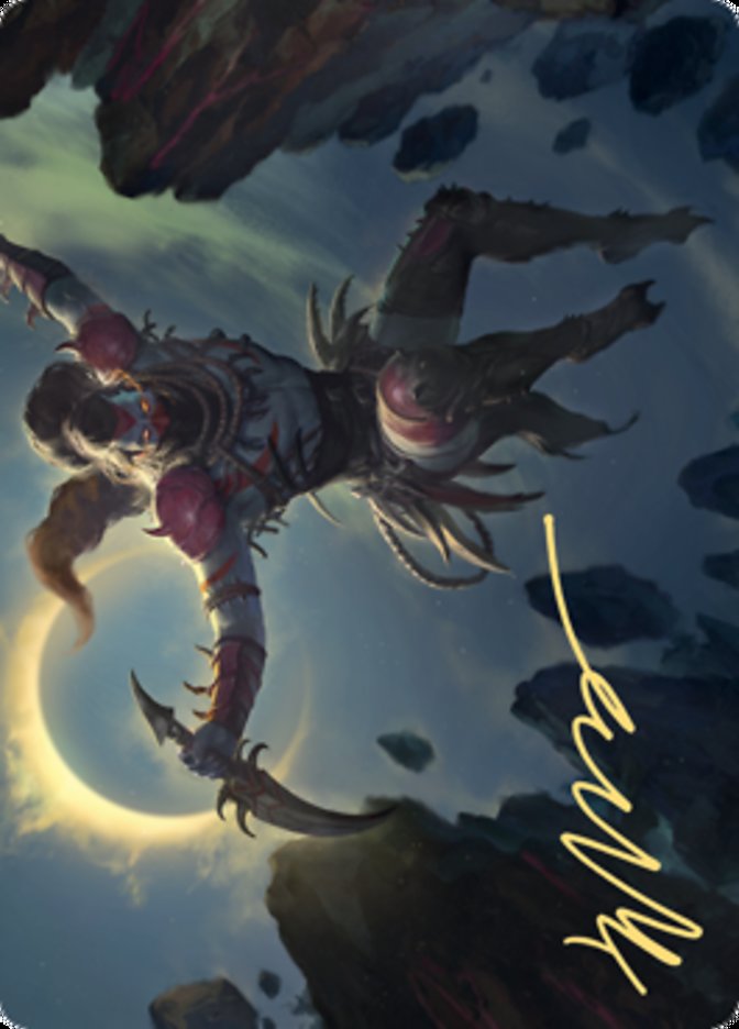 Nighthawk Scavenger Art Card (Gold-Stamped Signature) [Zendikar Rising Art Series] | I Want That Stuff Brandon