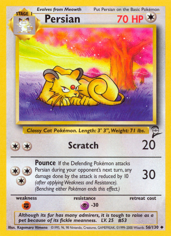 Persian (56/130) [Base Set 2] | I Want That Stuff Brandon