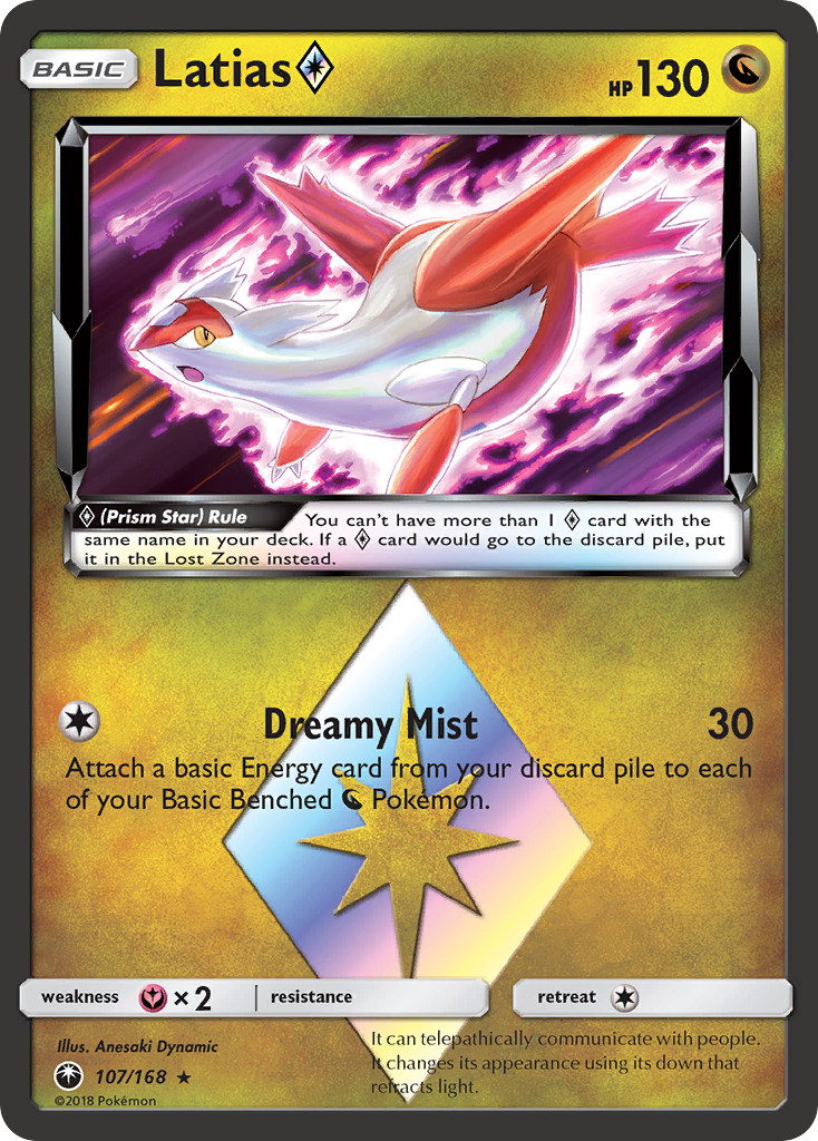 Latias (107/168) (Prism Star) [Sun & Moon: Celestial Storm] | I Want That Stuff Brandon