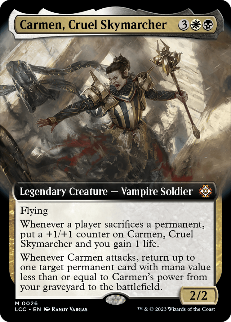 Carmen, Cruel Skymarcher (Extended Art) [The Lost Caverns of Ixalan Commander] | I Want That Stuff Brandon