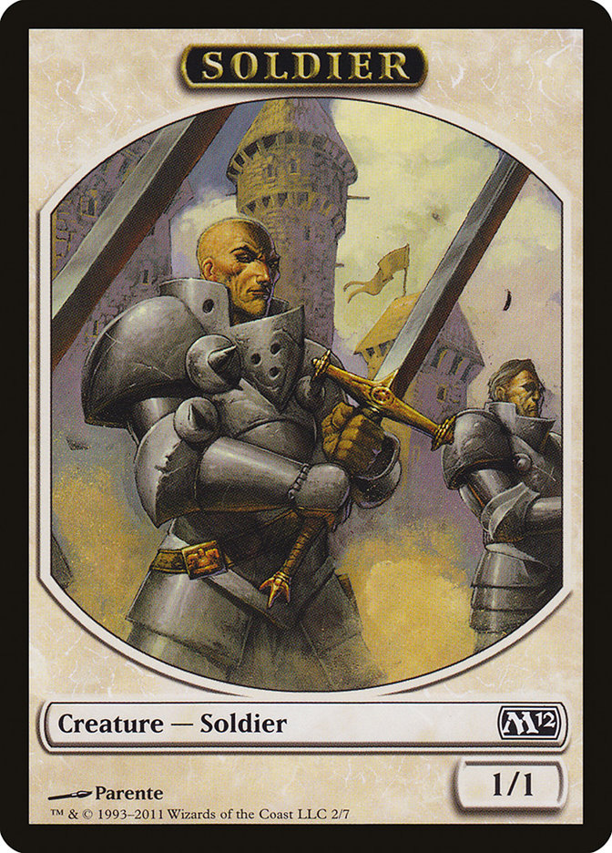 Soldier Token [Magic 2012 Tokens] | I Want That Stuff Brandon