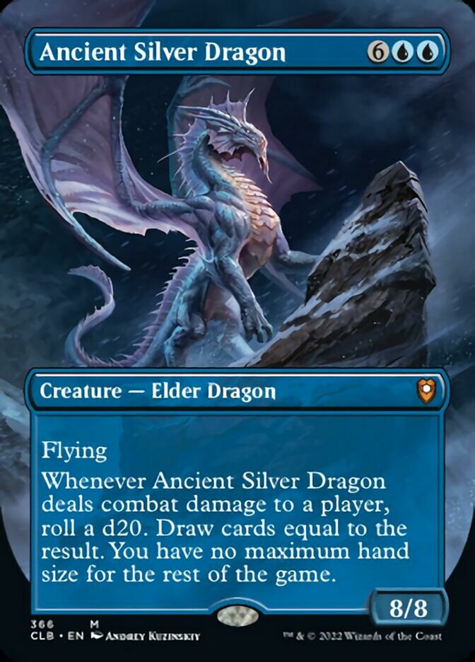 Ancient Silver Dragon (Borderless Alternate Art) [Commander Legends: Battle for Baldur's Gate] | I Want That Stuff Brandon