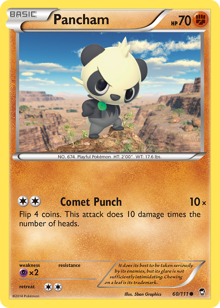 Pancham (60/111) [XY: Furious Fists] | I Want That Stuff Brandon