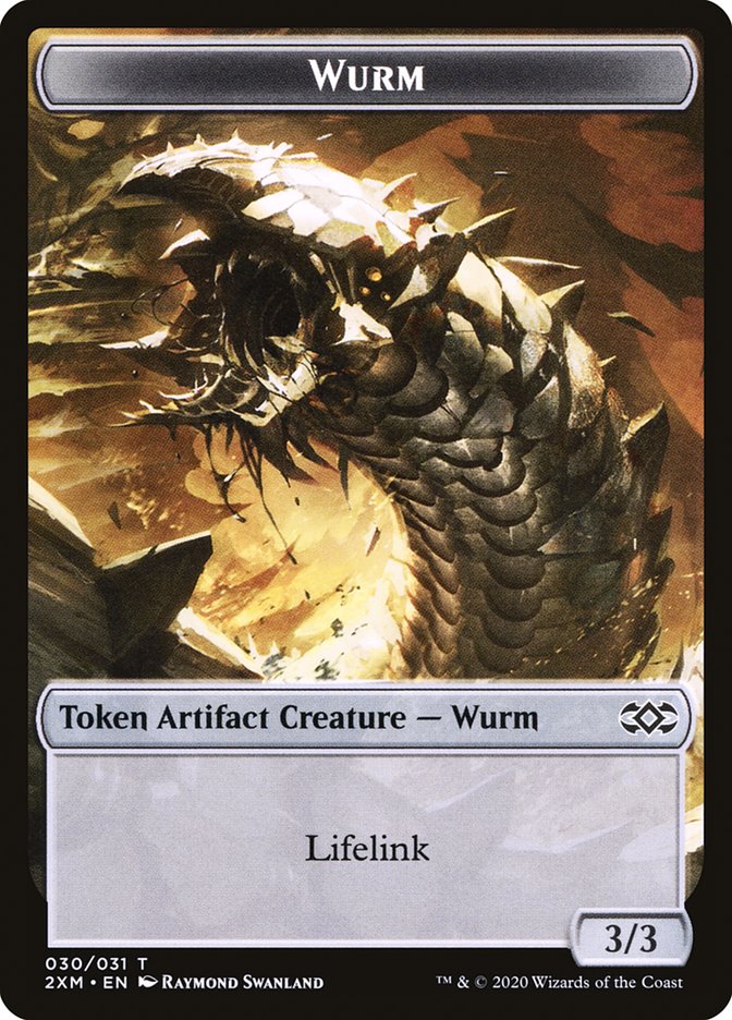 Clue // Wurm (030) Double-Sided Token [Double Masters Tokens] | I Want That Stuff Brandon