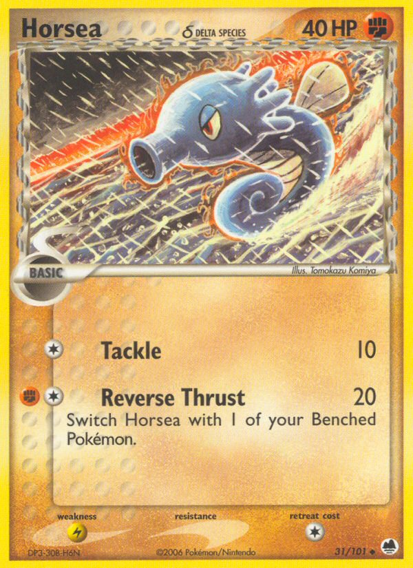 Horsea (31/101) (Delta Species) [EX: Dragon Frontiers] | I Want That Stuff Brandon