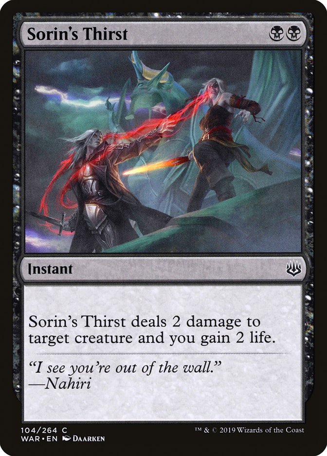 Sorin's Thirst [War of the Spark] | I Want That Stuff Brandon