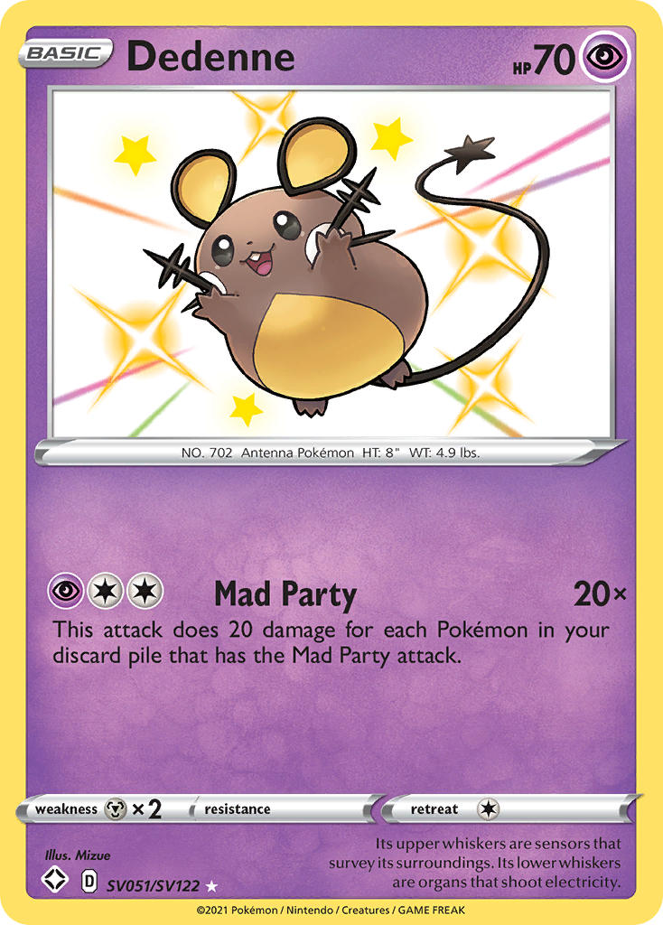 Dedenne (SV051/SV122) [Sword & Shield: Shining Fates] | I Want That Stuff Brandon