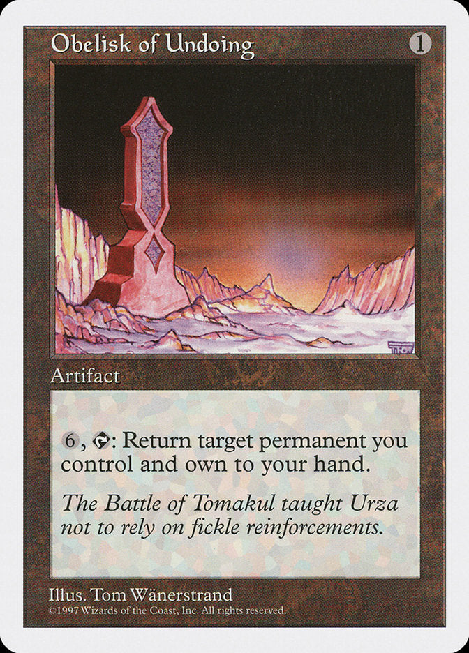 Obelisk of Undoing [Fifth Edition] | I Want That Stuff Brandon