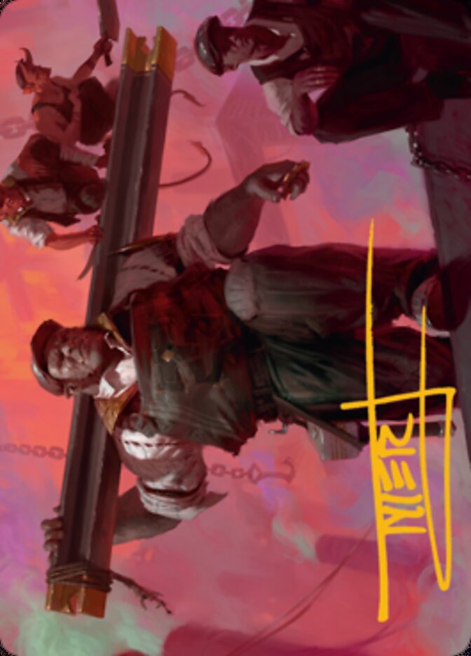 The Beamtown Bullies Art Card (Gold-Stamped Signature) [Streets of New Capenna Art Series] | I Want That Stuff Brandon