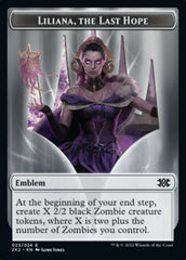 Liliana, the Last Hope Emblem // Spirit (002) Double-Sided Token [Double Masters 2022 Tokens] | I Want That Stuff Brandon