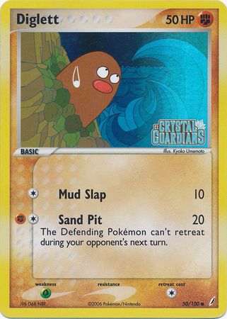 Diglett (50/100) (Stamped) [EX: Crystal Guardians] | I Want That Stuff Brandon