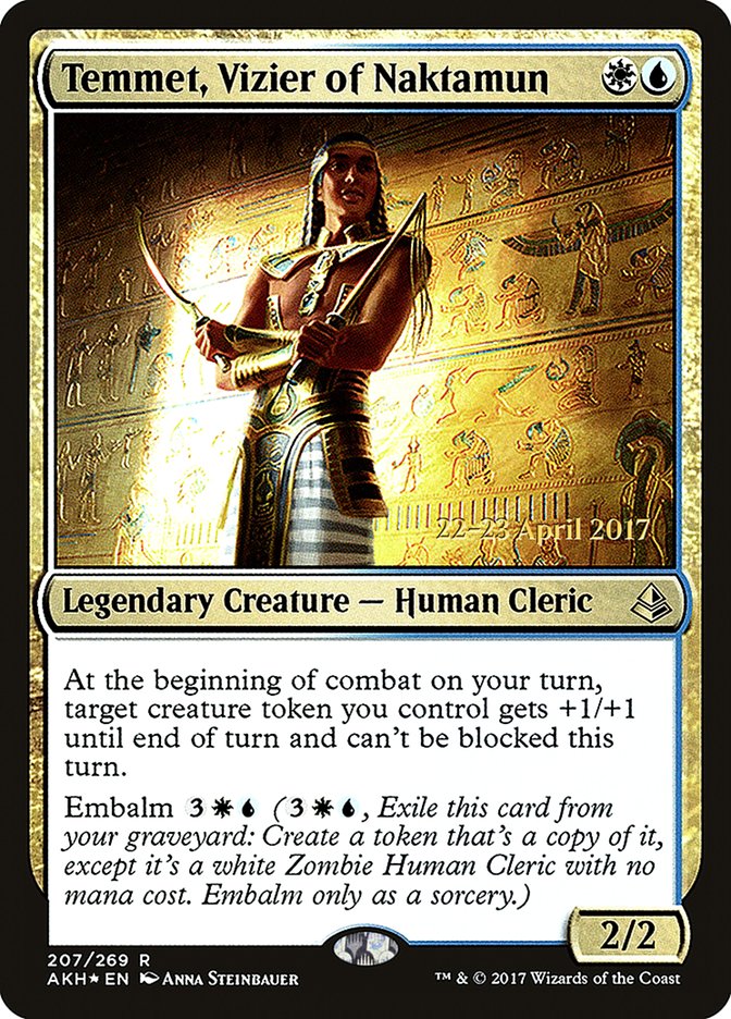 Temmet, Vizier of Naktamun [Amonkhet Prerelease Promos] | I Want That Stuff Brandon