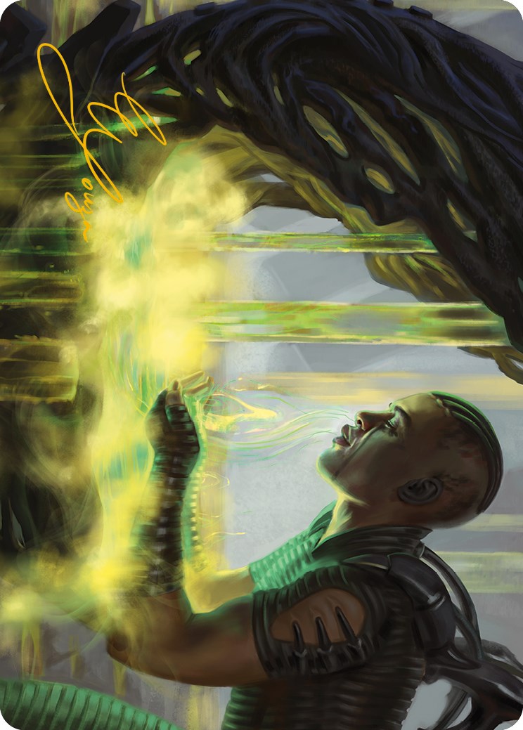 Necrogen Communion Art Card (Gold-Stamped Signature) [Phyrexia: All Will Be One Art Series] | I Want That Stuff Brandon