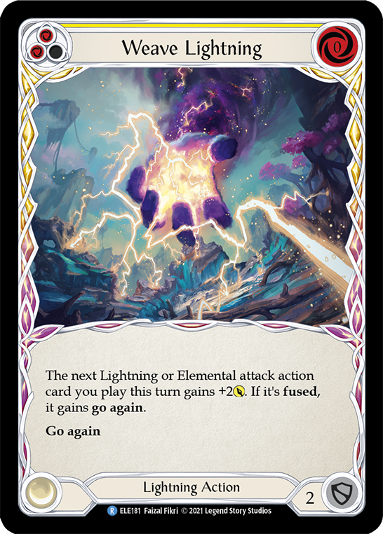 Weave Lightning (Yellow) [ELE181] (Tales of Aria)  1st Edition Normal | I Want That Stuff Brandon