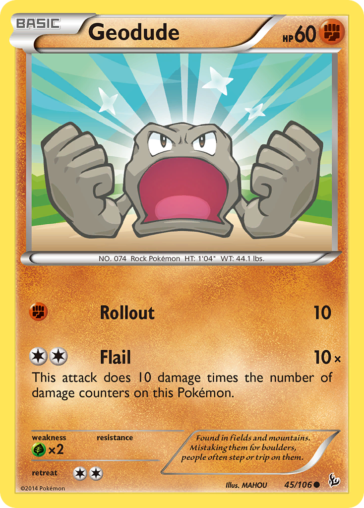 Geodude (45/106) [XY: Flashfire] | I Want That Stuff Brandon