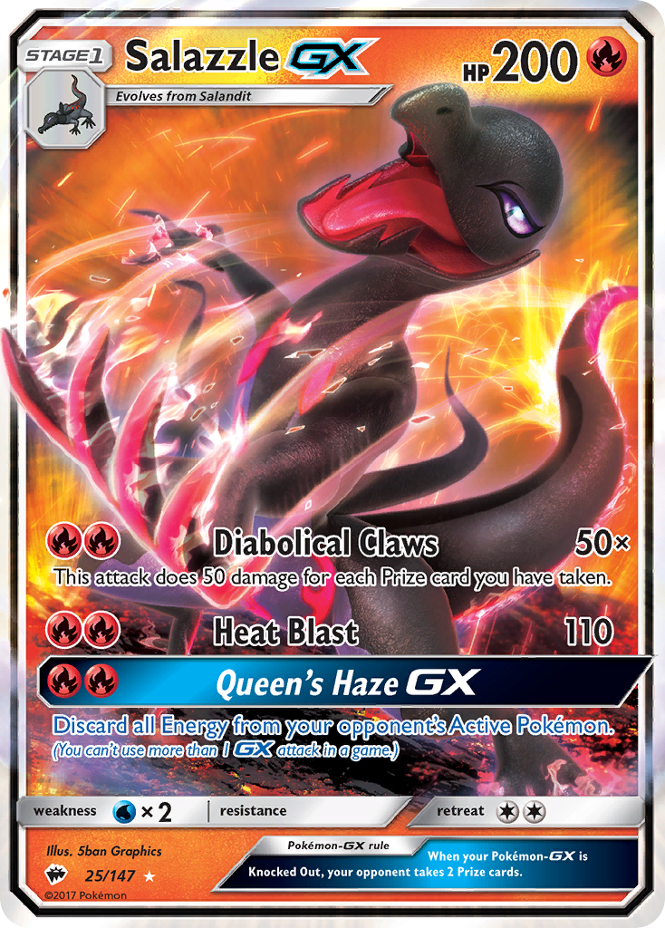 Salazzle GX (25/147) [Sun & Moon: Burning Shadows] | I Want That Stuff Brandon