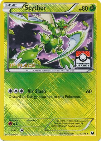 Scyther (4/108) (League Promo 1st Place) [Black & White: Dark Explorers] | I Want That Stuff Brandon