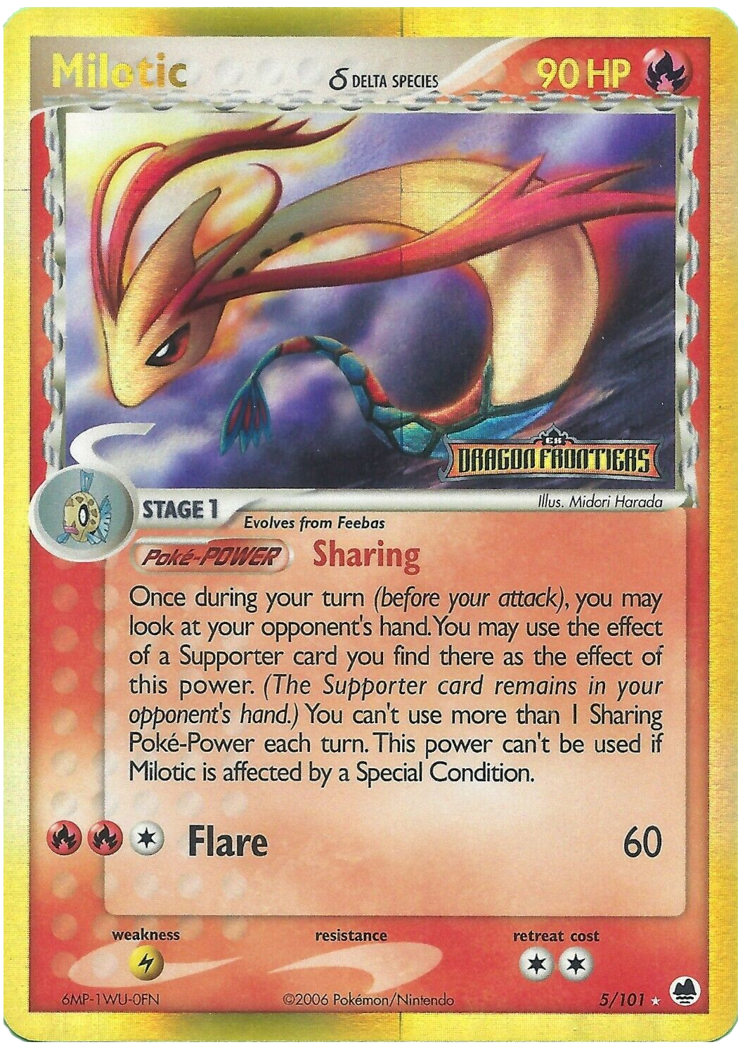 Milotic (5/101) (Delta Species) (Stamped) [EX: Dragon Frontiers] | I Want That Stuff Brandon