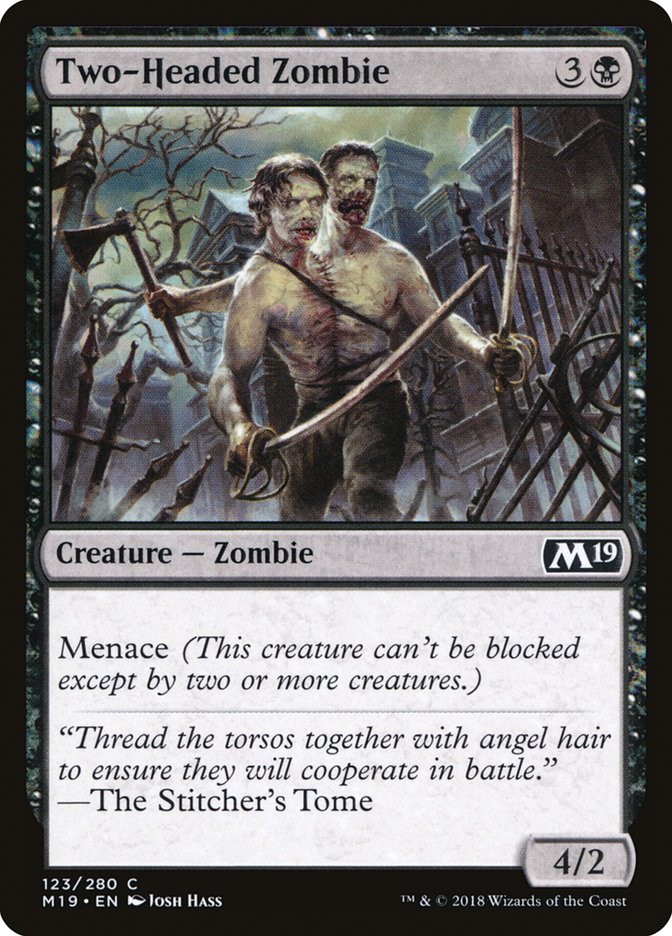 Two-Headed Zombie [Core Set 2019] | I Want That Stuff Brandon