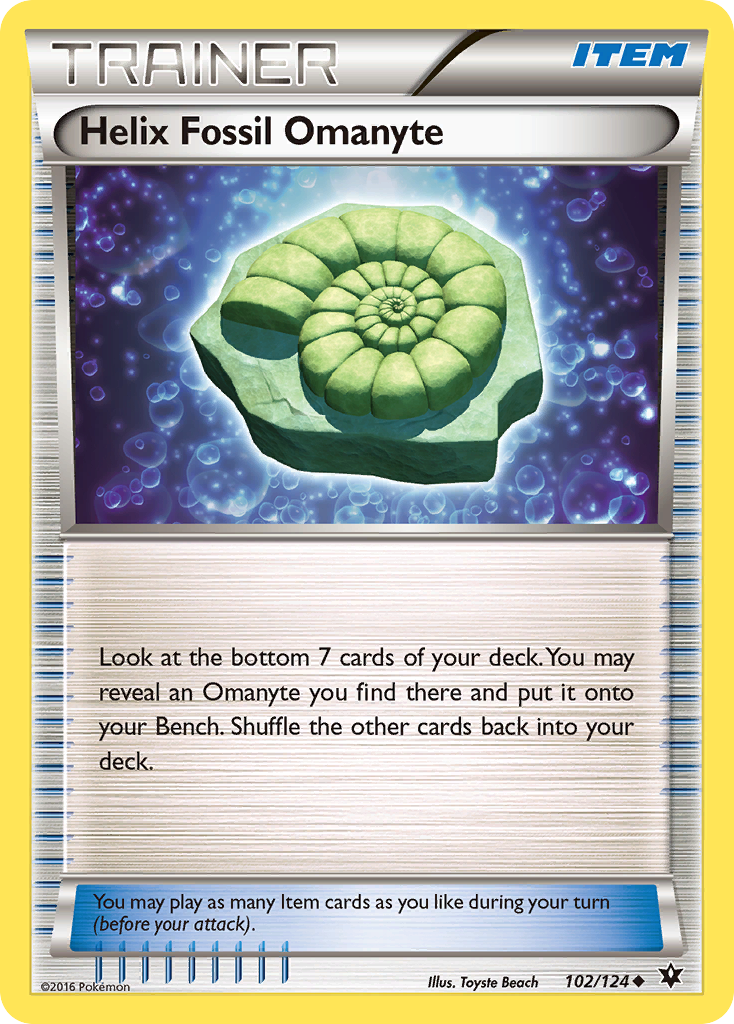 Helix Fossil Omanyte (102/124) [XY: Fates Collide] | I Want That Stuff Brandon