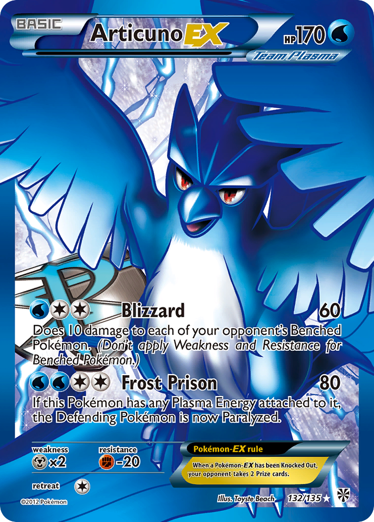 Articuno EX (132/135) [Black & White: Plasma Storm] | I Want That Stuff Brandon