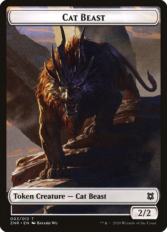 Cat Beast Token [Zendikar Rising Tokens] | I Want That Stuff Brandon