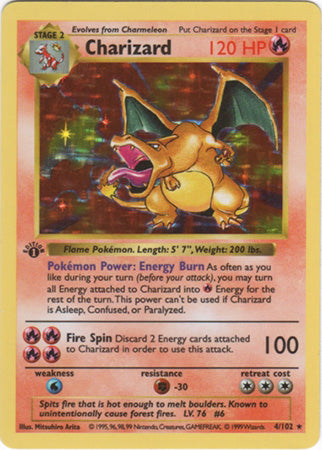 Charizard (4/102) (Shadowless) [Base Set 1st Edition] | I Want That Stuff Brandon