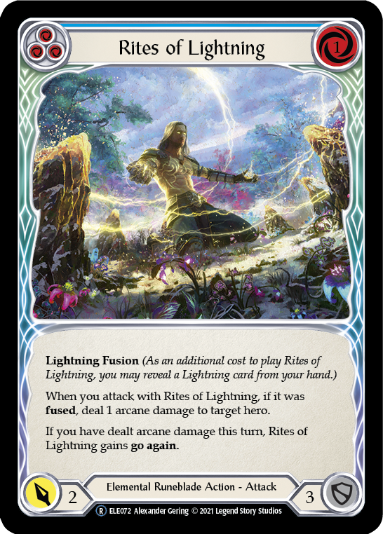 Rites of Lightning (Blue) [U-ELE072] Unlimited Normal | I Want That Stuff Brandon