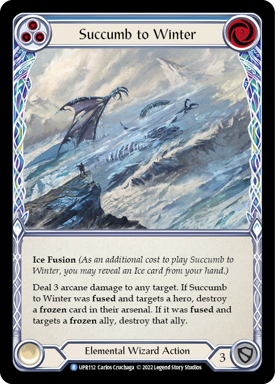 Succumb to Winter (Blue) [UPR112] (Uprising)  Rainbow Foil | I Want That Stuff Brandon