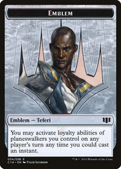 Teferi, Temporal Archmage Emblem // Zombie (011/036) Double-Sided Token [Commander 2014 Tokens] | I Want That Stuff Brandon