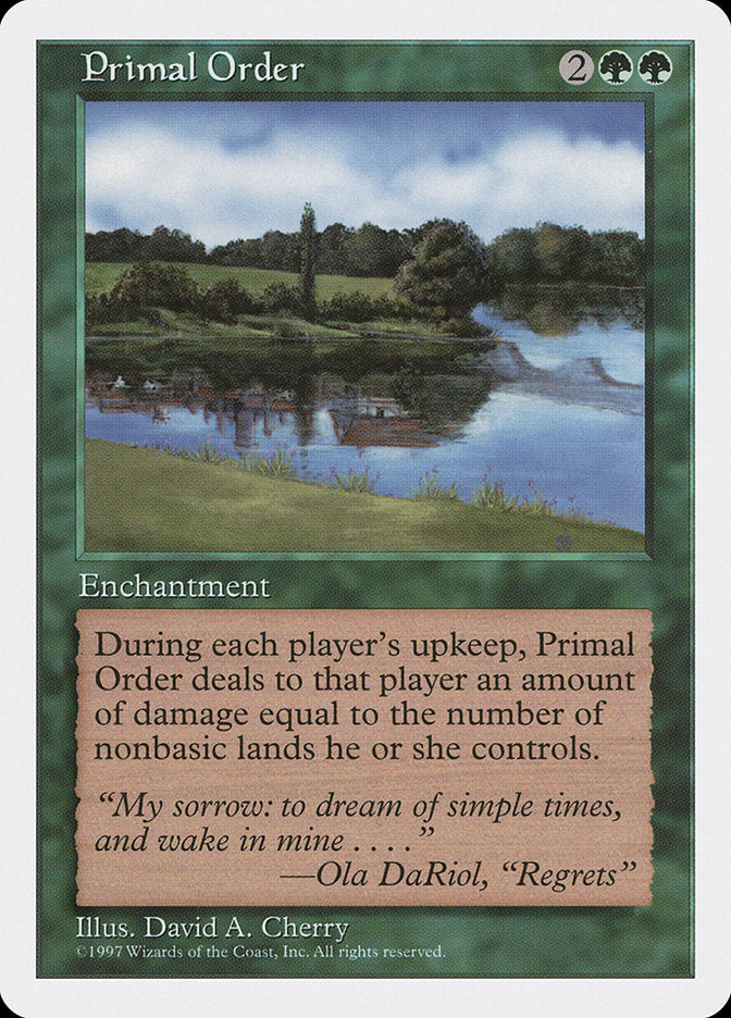 Primal Order [Fifth Edition] | I Want That Stuff Brandon