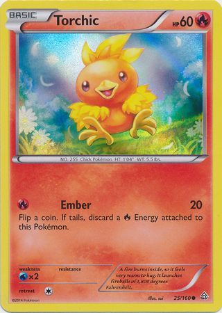 Torchic (25/160) (Sheen Holo) [XY: Primal Clash] | I Want That Stuff Brandon