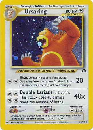 Ursaring (15/75) [Neo Discovery Unlimited] | I Want That Stuff Brandon