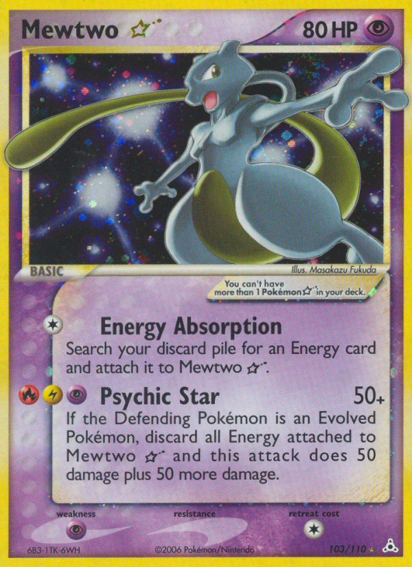 Mewtwo Star (103/110) [EX: Holon Phantoms] | I Want That Stuff Brandon