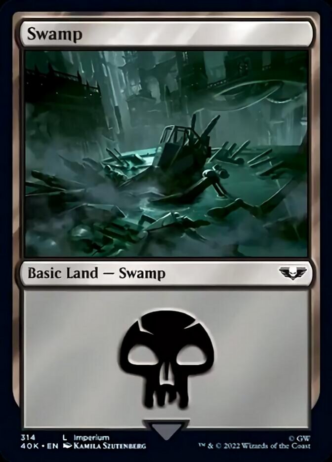 Swamp (314) (Surge Foil) [Warhammer 40,000] | I Want That Stuff Brandon