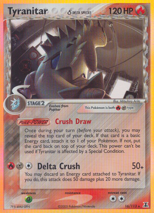 Tyranitar (16/113) (Delta Species) [EX: Delta Species] | I Want That Stuff Brandon