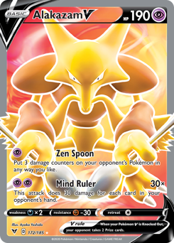 Alakazam V (172/185) [Sword & Shield: Vivid Voltage] | I Want That Stuff Brandon