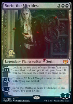 Sorin the Mirthless [Innistrad: Crimson Vow Prerelease Promos] | I Want That Stuff Brandon