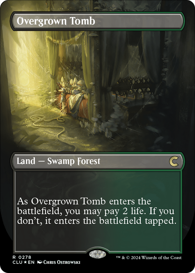 Overgrown Tomb (Borderless) [Ravnica: Clue Edition] | I Want That Stuff Brandon