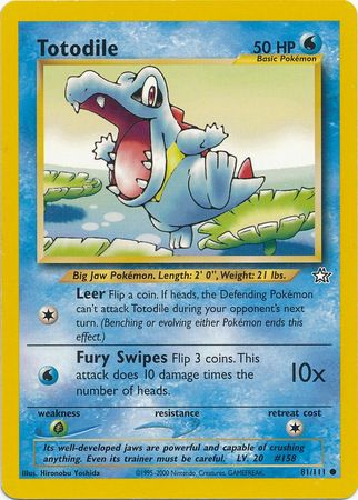 Totodile (81/111) [Neo Genesis Unlimited] | I Want That Stuff Brandon