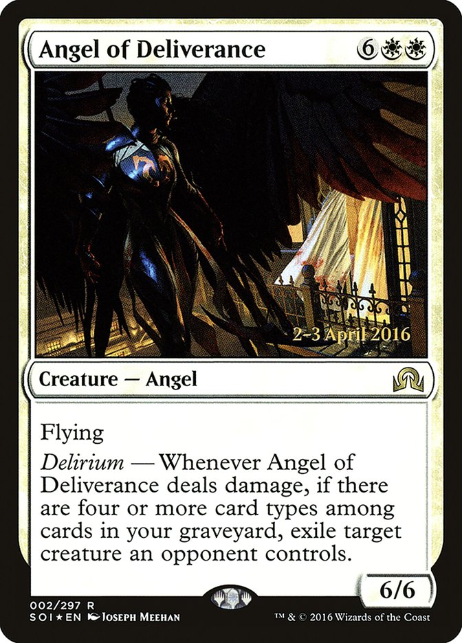 Angel of Deliverance [Shadows over Innistrad Prerelease Promos] | I Want That Stuff Brandon