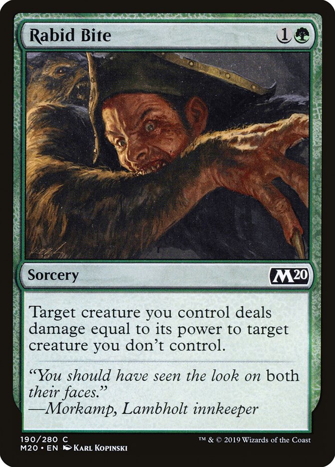 Rabid Bite [Core Set 2020] | I Want That Stuff Brandon