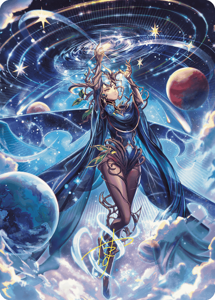 Omniscience Anime Art Card (Gold-Stamped Signature) [Wilds of Eldraine Art Series] | I Want That Stuff Brandon