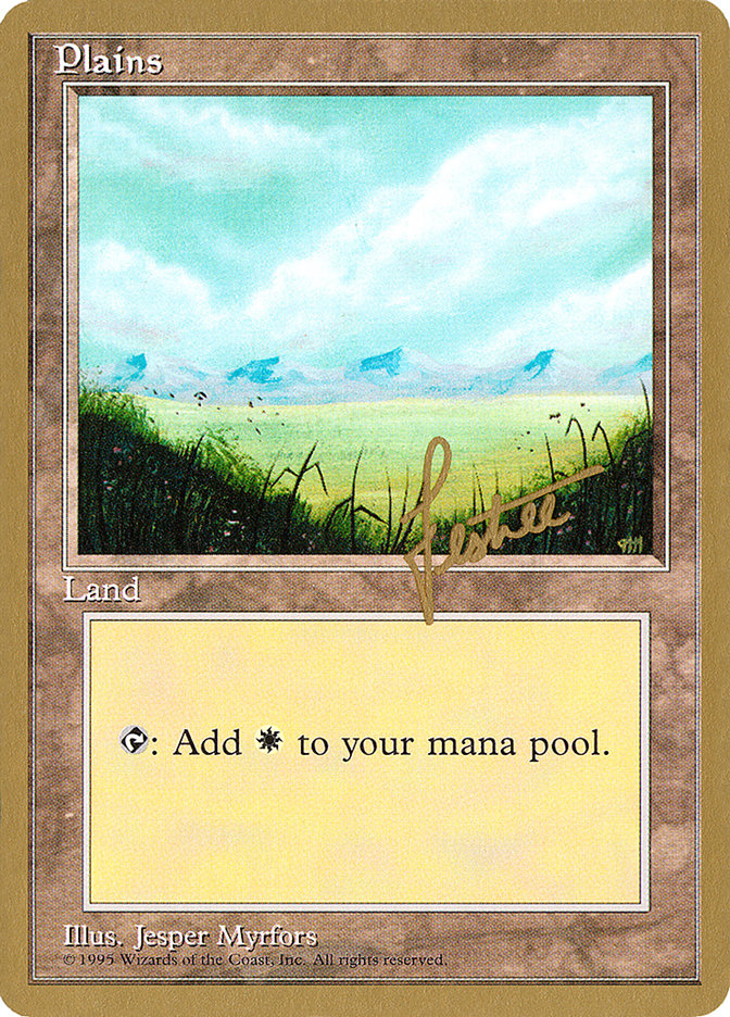 Plains (bl366) (Bertrand Lestree) [Pro Tour Collector Set] | I Want That Stuff Brandon