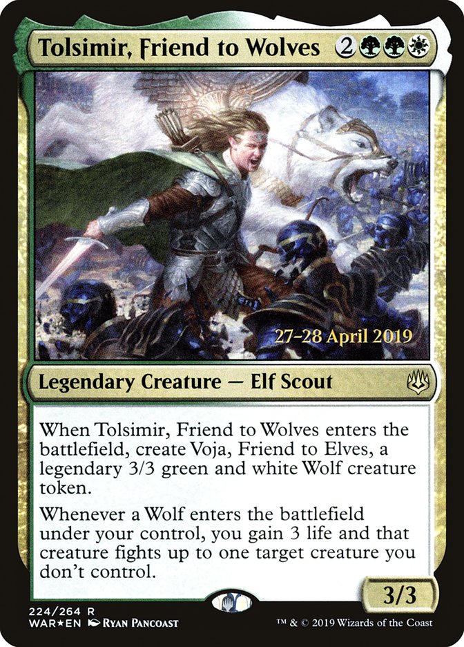 Tolsimir, Friend to Wolves [War of the Spark Prerelease Promos] | I Want That Stuff Brandon